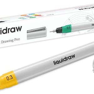 Liquidraw technische tekenpennen voor kunstenaars, 0,3 mm, navulbaar