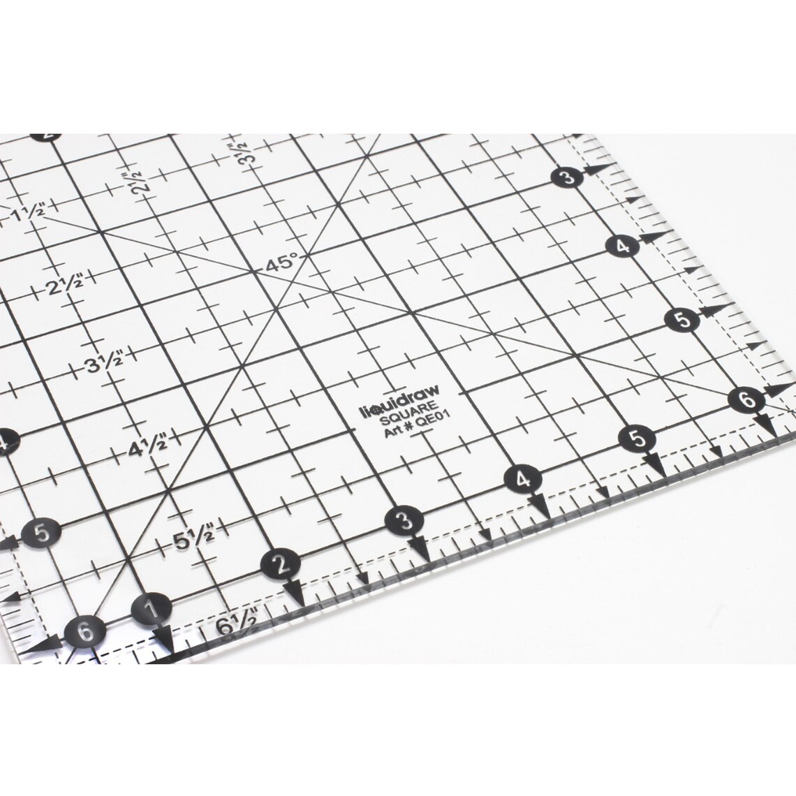 Liquidraw Square Quilting Ruler Clear Acrylic Quilting Square Etsy