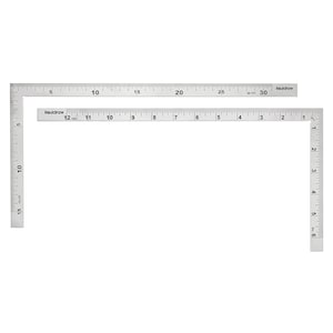 Liquidraw 150 x 300 mm In acciaio inossidabile A forma di L Righello in metallo ad angolo retto a doppia faccia, misurazione imperiale per ingegneri e architetti immagine 1