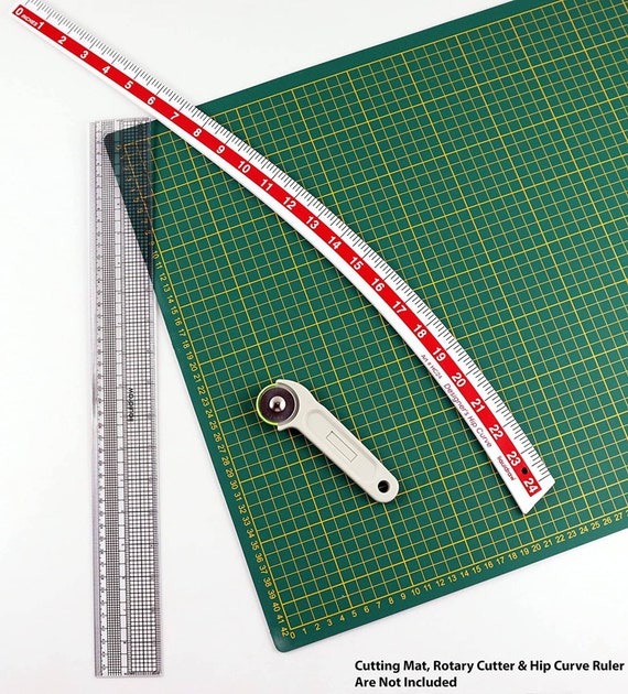 2pcs Styling Sewing Curve Ruler, 23.5x3.7cm Clear Sewing Pattern Making  Ruler