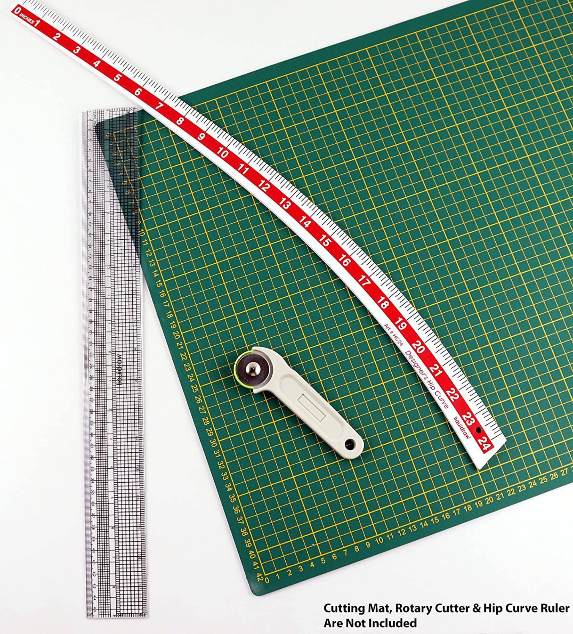Metric British Sewing Ruler Handicraft Art Plastic Lightweight