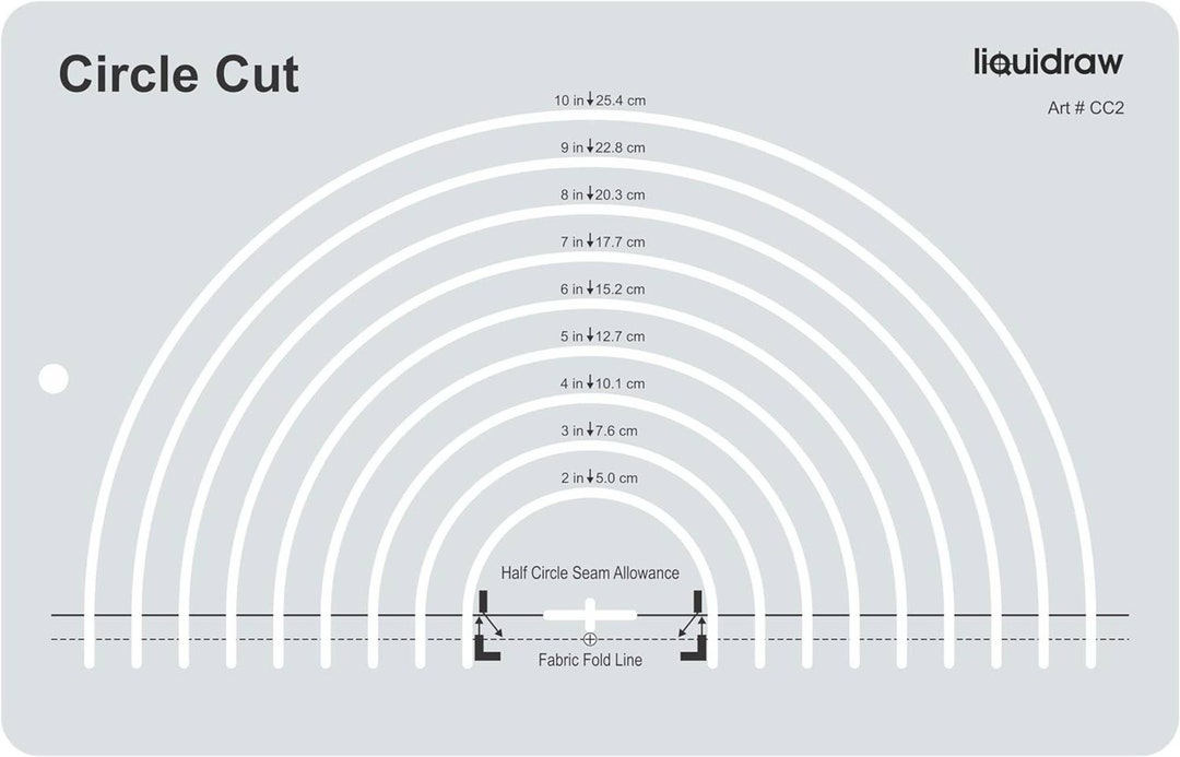 Circle Cut Quilting Ruler - Acrylic Template For Perfect Circles 2" To 10"