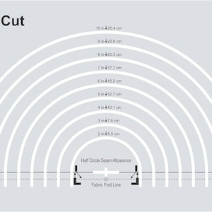 Liquidraw Circle Cut Quilting Ruler, Acrylic Template