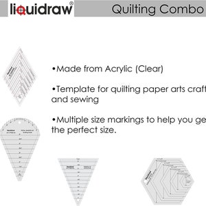 Liquidraw Quilting Templates & Rulers for Patchwork Acrylic Stencils ...