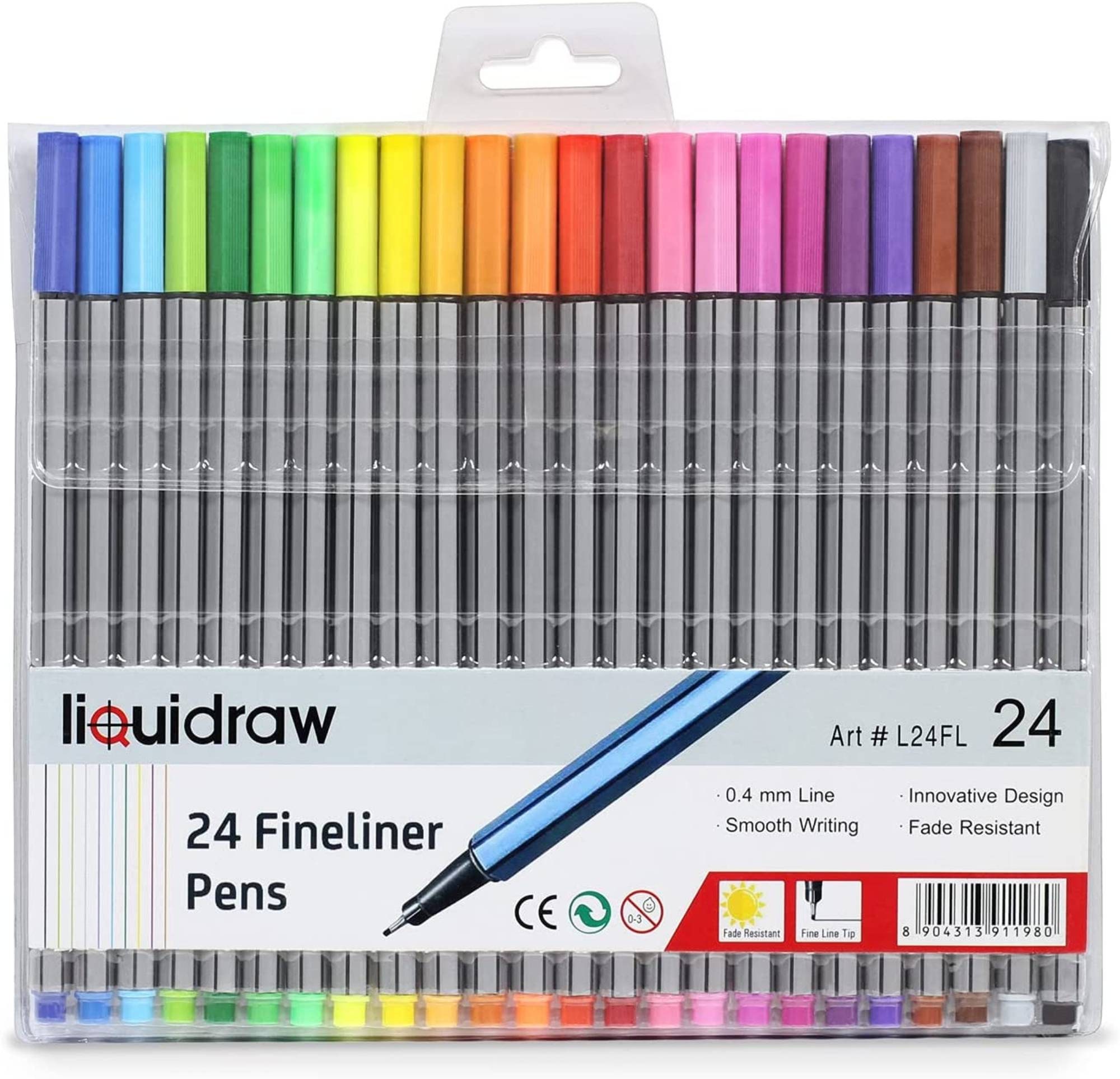 Liquidraw 12 Black Fineliner Pens Set Fine Point Pens 0.4mm Black Pens for  Artists, Architects,technical Drawing,handwriting & Illustrations 