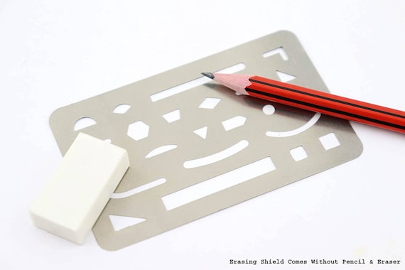 Liquidraw Erasing Shield Stainless Steel Craft Drawing Drafting Eraser Tool  Template Ruler 