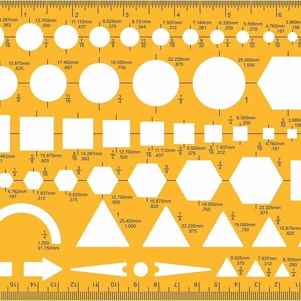 Liquidraw Circle Template Stencil Ellipse Oval Triangle Square Hexagon Geometry Shapes Templates For Drawing Rulers Technical Draft Stencils