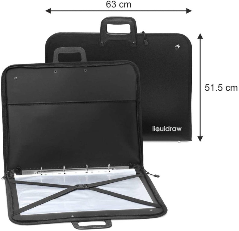 Liquidraw A2 Art Portfolio Case With 10 Sleeves Shoulder Strap Etsy