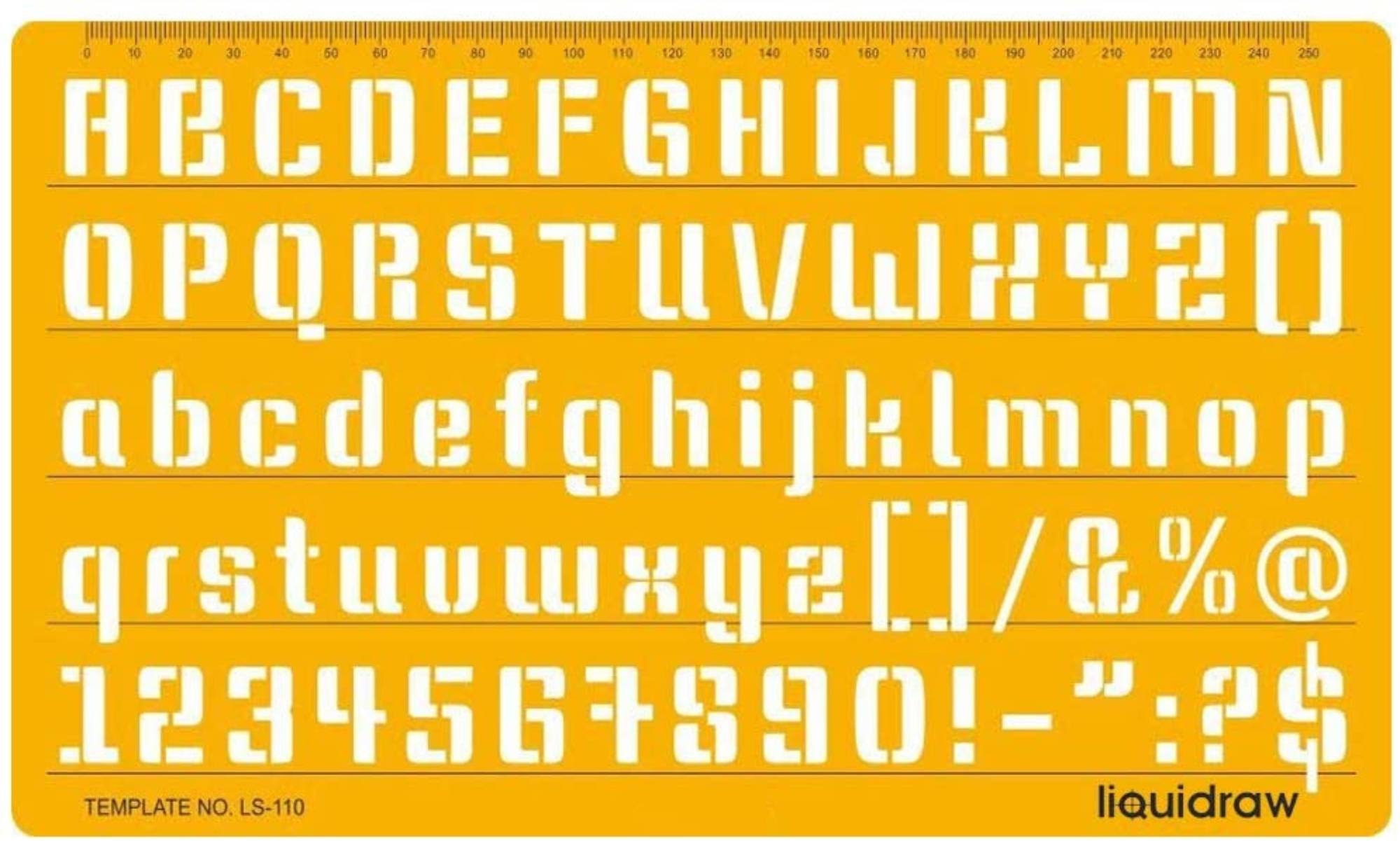 lettering stencils for crafts english stencil alphabet number etsy