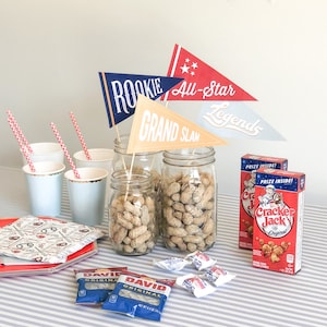 Baseball Party Centerpiece, Baseball Birthday Party, Baseball Baby Shower, Table decor, Baseball Flag, Sports Party Decor, Baseball Birthday image 1