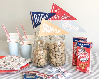 Baseball Party Centerpiece, Baseball Birthday Party, Baseball Baby Shower, Table decor, Baseball Flag, Sports Party Decor, Baseball Birthday