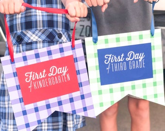 First Day Sign, Kindergarten Sign, Back To School Sign, First Day of School Sign, Any Grade School Sign, 1st Day Printable