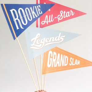 Baseball Party Centerpiece, Baseball Birthday Party, Baseball Baby Shower, Table decor, Baseball Flag, Sports Party Decor, Baseball Birthday image 3