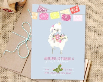 Llama Invitation, A Whole Llama Fun, Our Sweet Girl, Summer Birthday Party, Llama Party, Llama First Birthday