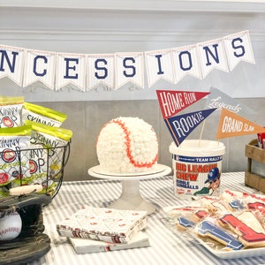 Concession Stand Sign, Concessions Banner, Concession Stand Menu, Baseball Birthday Party, Baseball Baby Shower, Rookie of the Year
