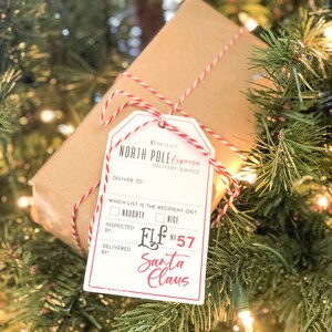 Santa Gift Tags, Gift From Santa, Santa Tag, Christmas Gift Tags Printable, Elf Delivery Tag, Santa Christmas Gift Tag image 4