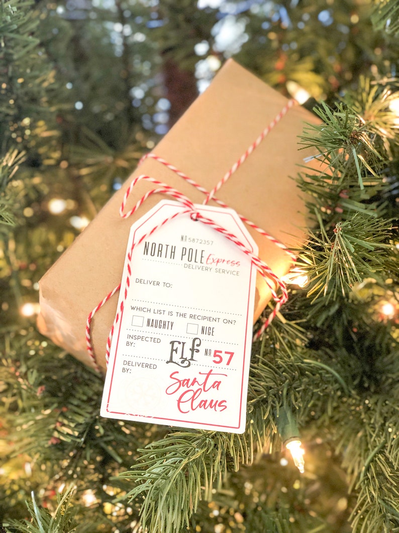 Santa Gift Tags, Gift From Santa, Santa Tag, Christmas Gift Tags Printable, Elf Delivery Tag, Santa Christmas Gift Tag image 4
