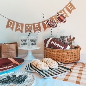 Gametime Banner, Football Party Decor, Sports Party Decor, Game Day Decor, Football Kids Party, Tailgating Party, Football Party Favor