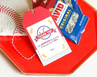 Baseball Party Dekor, Baseball Danke Tag, Baseball Ausdrucke, Mitbringsel Tags, Gastgeschenk Tasche Tags, Vintage Baseball, Baseball Thema Party