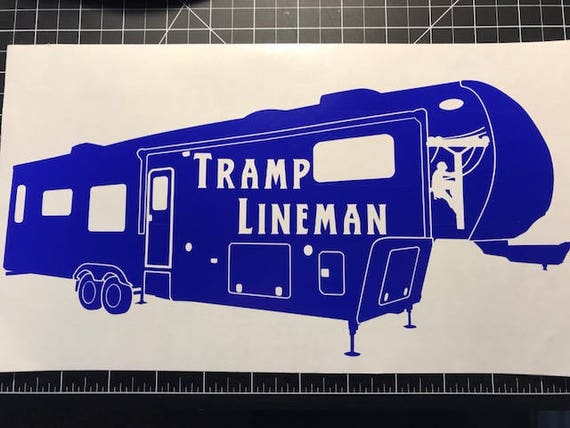 Traveling Lineman Decal Tramp Lineman Decal Lineman Decal Etsy