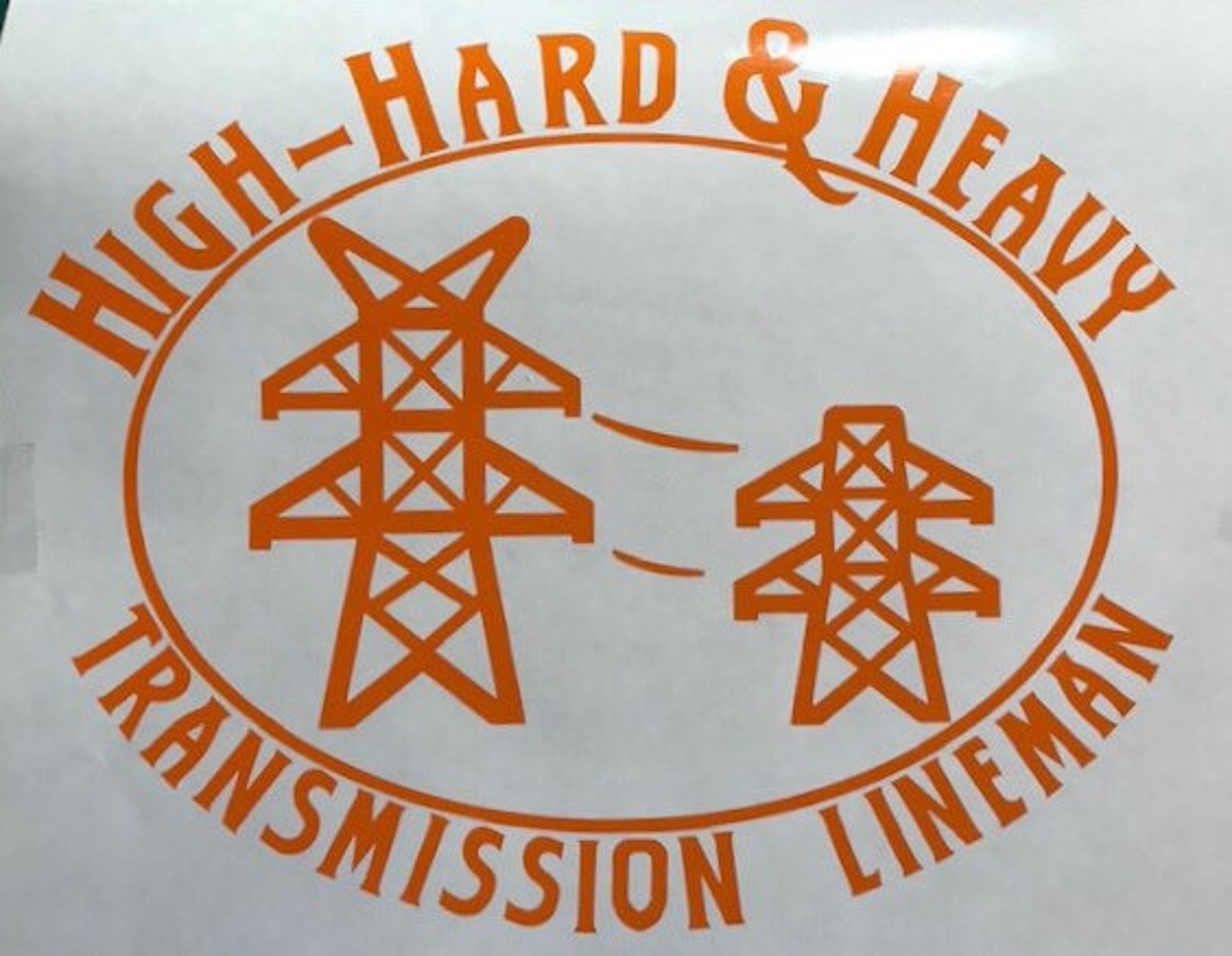 Transmission Lineman Decal Lineman Decal High Hard Heavy Etsy