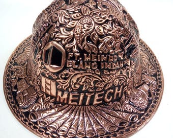 Custom Made Personalized Gifts Copper Full Brim Hard Hat