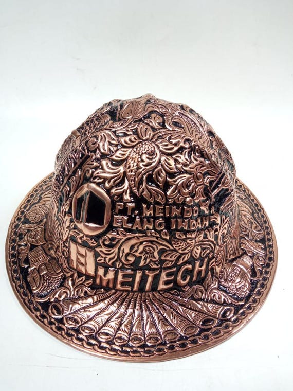 Custom Made Personalized Gifts Copper Full Brim Hard Hat - Etsy display picture 2