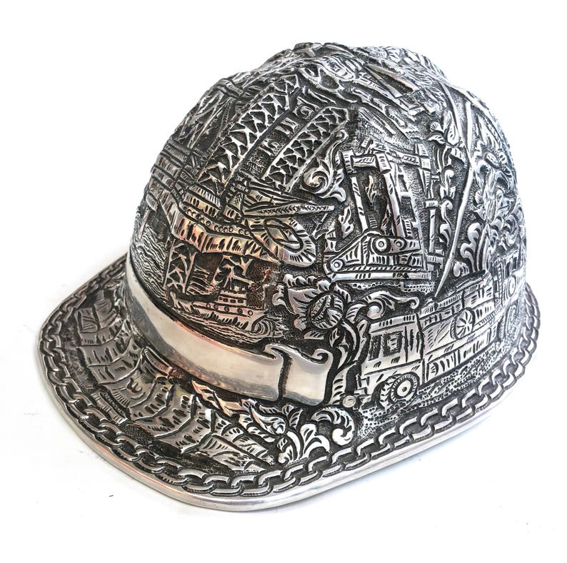 Hand Carved Aluminum Hard Hat - Etsy