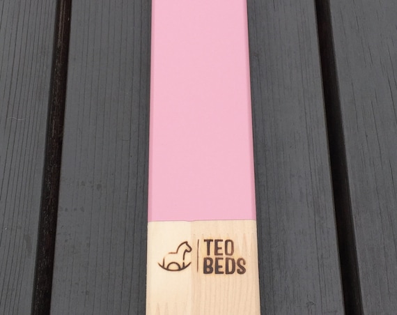 Durable PAINTING - adding PINK - Kiss Kiss paint to your wood house bed, toddler bed order.