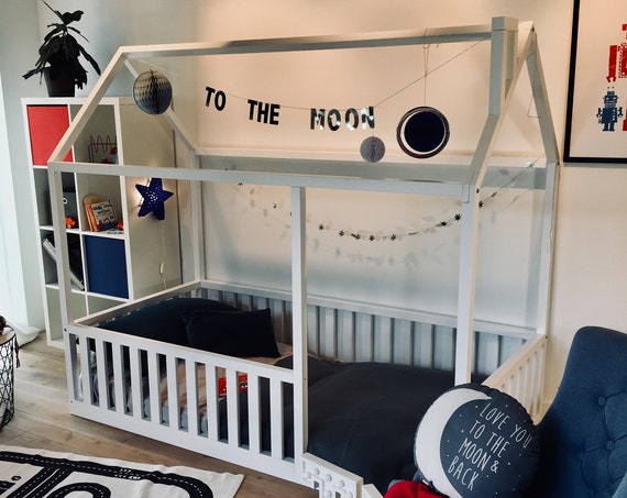 Children bed FULL/ DOUBLE an QUEEN size, Toddler bed, Baby toy, House frame bed, Baby bed, Montessori tent, Home bed, Nursery crib Teepee