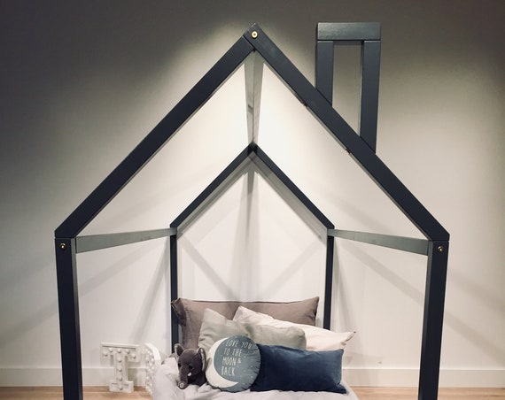 NEW Toddler bed, House bed, Children bed, Wooden house, Nursery bed Frame bed Play house, Kids Gift, Wood house bed, Montessori bed RAL7016