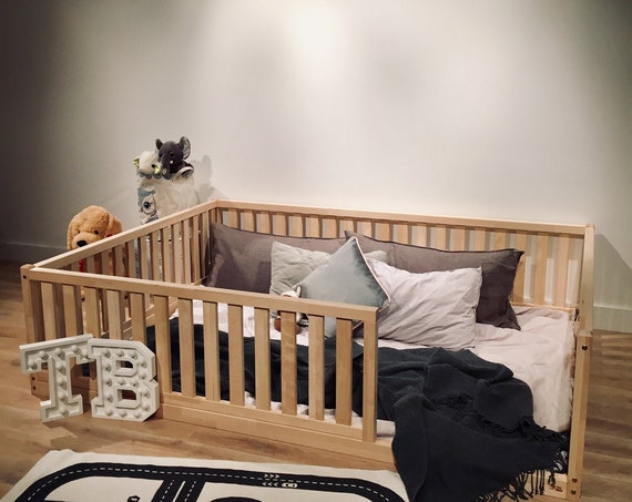 QUEEN Size kids bed 60x80" painted white Teo Beds