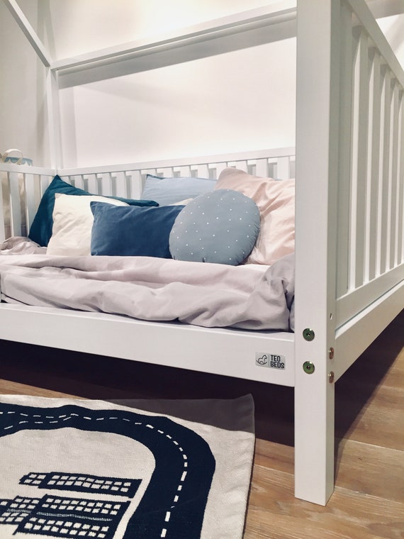 Durable Birch Hardwood BED FULL/ DOUBLE Montessori toddler beds Frame bed House bed house Wood house Nursery bed Children furniture