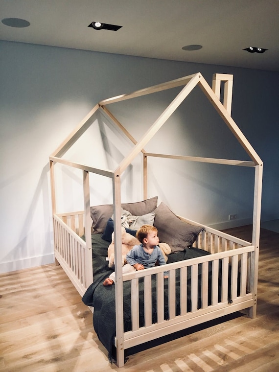 Bron been logica Montessori bed Peuterbed speelhuis bed frame kinderbed - Etsy Nederland