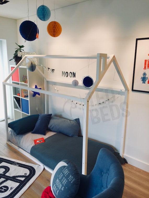 Durable Birch Hardwood BED US Twin Size Toddler bed, House bed, Children bed, Wood nursery, bed, kids Gift, Wood house bed, Montessori bed