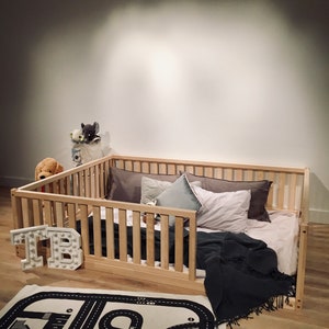 KING SIZE 76x80 inches Handcrafted wooden Montessori bed - KING Size 76x80 inches from Teo Beds