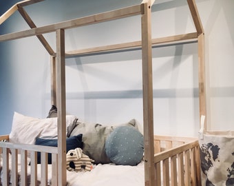 Handmade Montessori bed | Toddler floor bed, TWIN Size kids bed 39''x75'' Teo Beds'