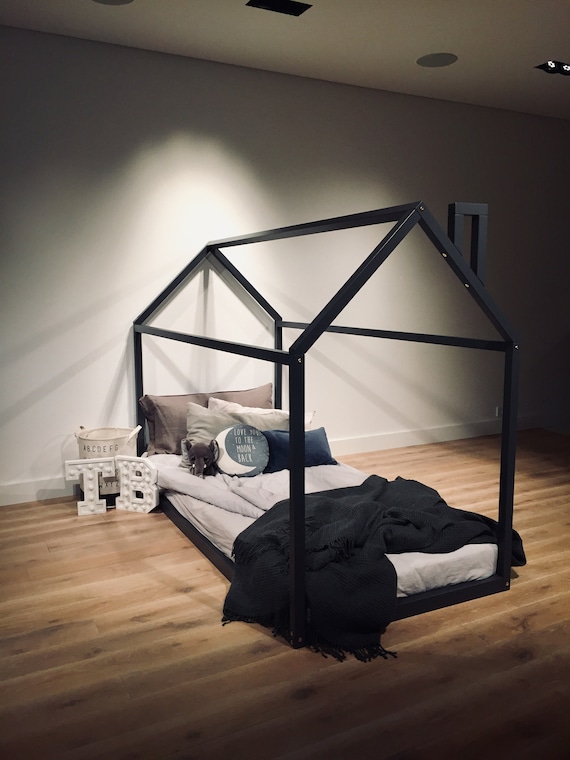 kids double house bed