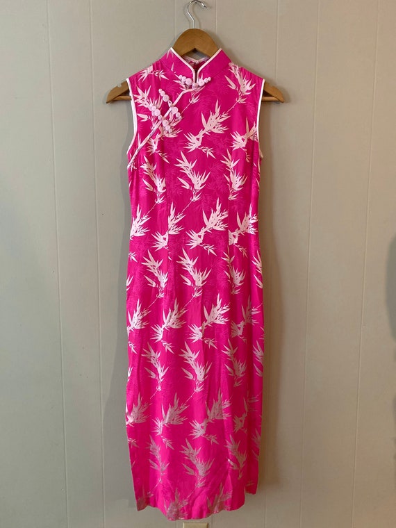 Hot pink Mandarin Dress