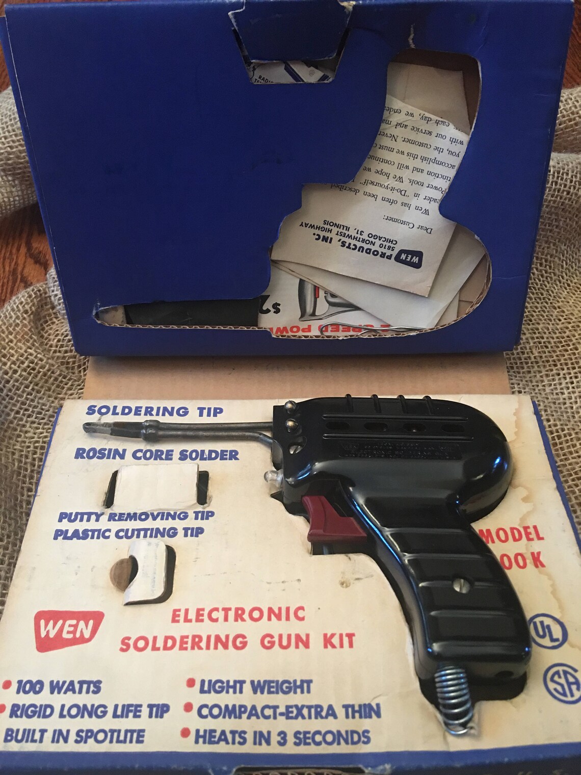 Vintage WEN Electronic Soldering Gun Kit Etsy