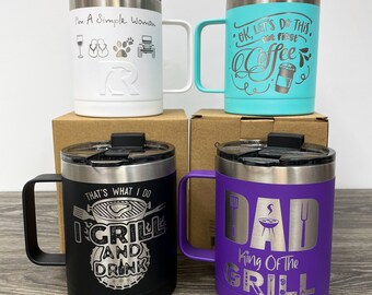 RTIC 20oz Travel Coffee Cup Personalized Coffee Coffee Coffee Laser Engraved Coffee Cup. Morning Vibes.Custom Coffee Cup