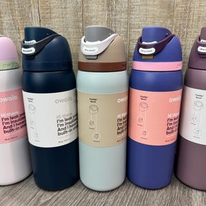 OWALA 32oz Freesip Bottle - Custom Laser Engraved - Double insulated / Stainless Steel - Sports Bottles - Personalized