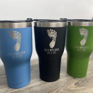 30 Oz. RTIC TUMBLER Personalized with Laser Engraved Name Phrase or Custom Design Bridesmaid Gift Newest Colors, Matte not Glossy image 4