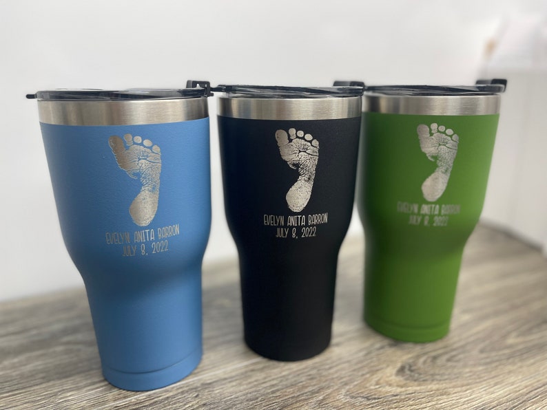 30 Oz. RTIC TUMBLER Personalized with Laser Engraved Name Phrase or Custom Design Bridesmaid Gift Newest Colors, Matte not Glossy image 4