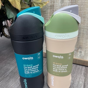 OWALA 16OZ Freesip Bottle - Custom Laser Engraved - Double insulated / Stainless Steel - Sports Bottles - Personalized
