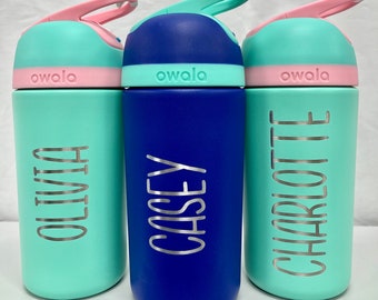 Owala FreeSip 32oz Bottle - FREE Laser Engraving - Stainless Steel Powder  Coated Free Sip Straw Water Bottle with Flip Top Leak Proof Lid