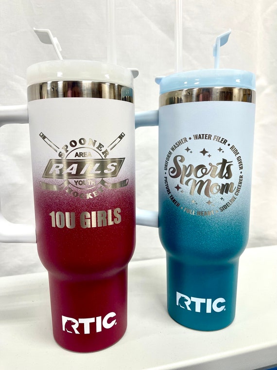 40oz RTIC Road Trip Tumbler NEW Design Comes With Straw Custom Engraved  Personalized Gift 