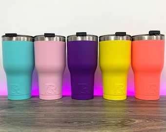 20 Oz. RTIC TUMBLER Personalized with Laser Engraved Name Phrase or Custom Design - Groomsman Gift Newest Colors, Matte not Glossy