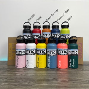 RTIC 32 Oz Water Bottle Flask Personalized Laser Engraved Volleyball or ...