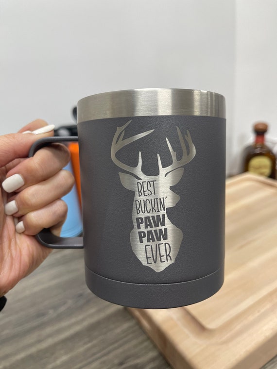 RTIC Custom Laser Engraved 12oz Travel Coffee Mug - Navy